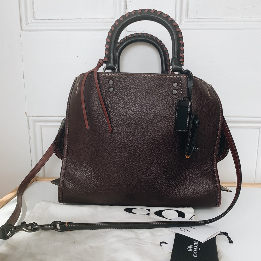 Coach 1941 Rogue 30 Oxblood Leather Purse